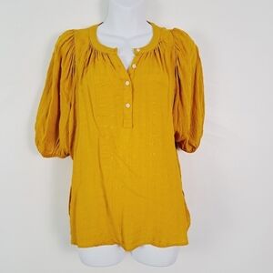 Universal Thread‎ Comet Gold 100% Rayon Basic Flowy Blouse